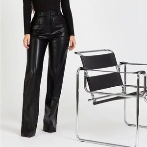 Vegan Leather High Waisted Trousers | NWT